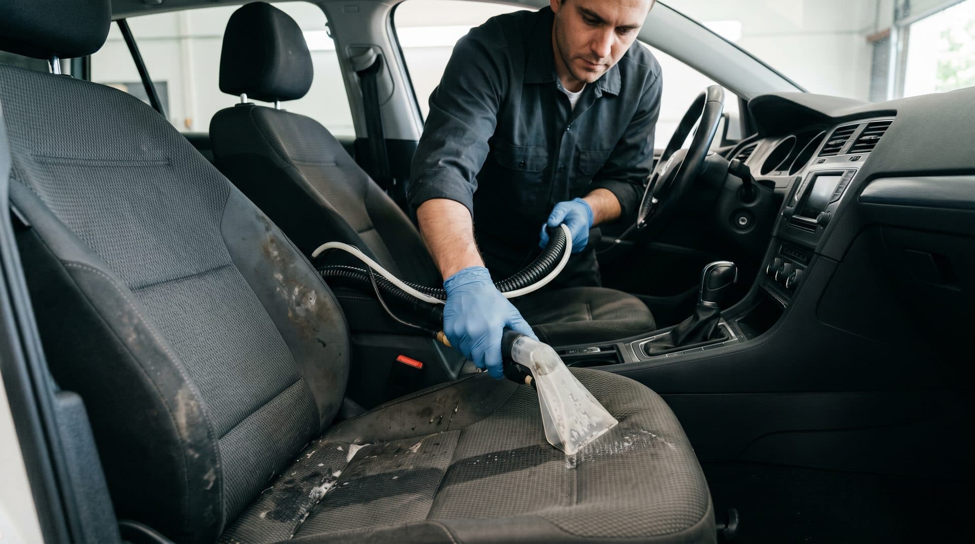 Eliminación de manchas en la tapicería del coche en San Sadurniño