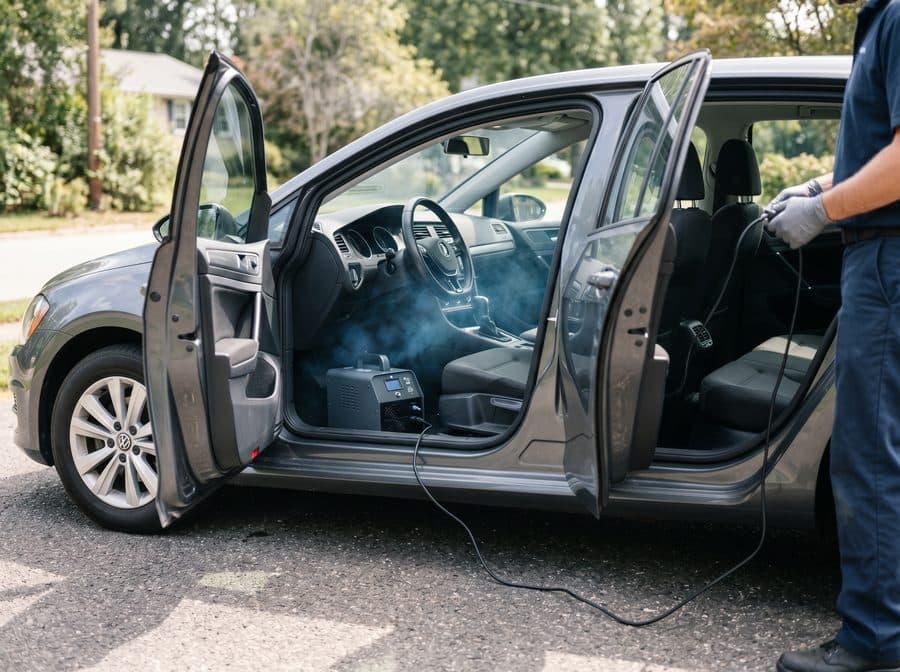 Limpieza con ozono del interior del coche en San Sadurniño