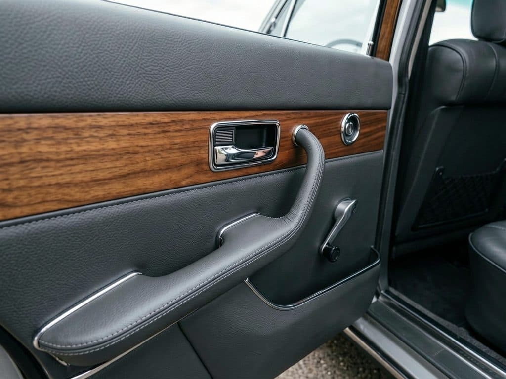 Tapizado de los paneles de las puertas del coche en San Sadurniño