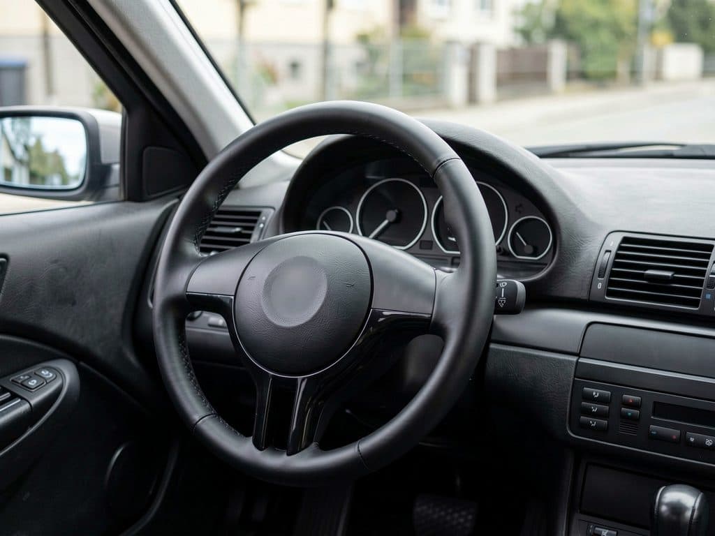 Tapizado del volante de piel del coche en Ferrol